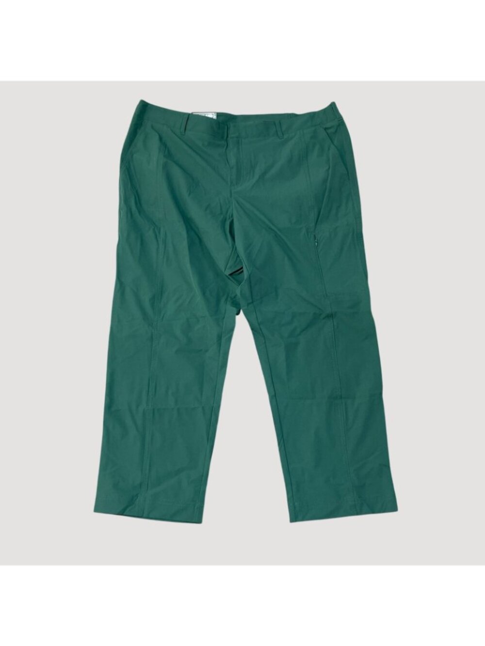 NWT Kirkland Signature Women's 16 Green Travel Pants Cargo zip M1224 - Picture 2 of 12